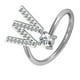 thumbnail image 5 of Minnieouse Anillo abierto con letras mayúsculas, anillos de diamantes de imitación para interior y exterior, casa, viaje, fiesta, joyería, Ropa, zapatos y accesorios Miscelánea W, 5 of 5