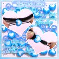thumbnail image 5 of Yurqghjb 60 Pcs Pink Heart Hair Beads for Braids, Cute AB Color Jewelry, 3 Styles, 5 of 5