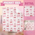 thumbnail image 2 of Pink Bow Blanket Coquette Soft Flannel Lightweight Blanket Bows Aesthetic Preppy Cute Fuzzy Room Decor for Bedroom Sofa Travel Bed, 50 x 60 Inch (Cherry), 2 of 7