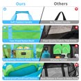 thumbnail image 5 of KABAQOO Extra Large Beach Bag Shop Grocery Bag Picnic Mesh Tote Bag with Zipper and Pocket Green, 5 of 7