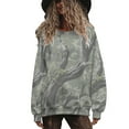 thumbnail image 6 of Hvot&aat Autumn Hunting Tree Camo Pattern Women's Casual Pullover Round Neck Long Sleeve Sweatshirts, 6 of 7