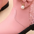 thumbnail image 3 of FUZHIQ Girls Ankle Boots Kids Bow Chunky Low Heel Side Zipper Dress Booties Fashion Fall Shoes, 3 of 7