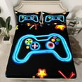 thumbnail image 2 of Castle Fairy Boys Gamepads 4 Pieces Queen Sheet Sets,Kawaii Stars Ultra Soft Flat Sheet,Video Game Queen Fitted Sheet,Breathable Gamer Home Decor, 2 of 5