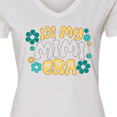 thumbnail image 4 of Inktastic In My Mimi Era Retro with Flowers Women's V-Neck T-Shirt, 4 of 5