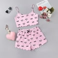 thumbnail image 1 of MKLEKYY Conjunto De Pijama Para Mujer, Camisola, Lencería, Top Y Pantalones Cortos Con Estampado De Lechuga, 1 of 3