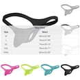 thumbnail image 3 of Babcutegg Mens Briefs Mesh Splice Breathable Low Rise Ice Silk T Back Solid Color Underwear Size 2XL, 3 of 6