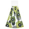 thumbnail image 7 of Yayeee Kitchen Hanging Hand Towels Set of 2 with Loop Bathroom Absorbent Tie Towel, Gray Floral, 7 of 7