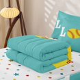 thumbnail image 5 of Erosebridal Letter Softball Zipper Full Size Comforter Sets with Fitted Sheet and 2 Pillowcases for Girls, Turquoise Cartto Ball Print Zipper Bedding Set, Polkadot Reversible, 4 Pieces, 5 of 7