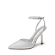 thumbnail image 1 of Zapatos de Tacón Alto DREAM PAIRS Plata con Brillo y Correa al Tobillo 10, 1 of 7