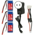 thumbnail image 1 of Batería para helicóptero RC de 7,4 V, 1100 mAh, con línea de conversión de 3 vías, compatible con WLtoys V913 US 100-240 V, 1 of 8