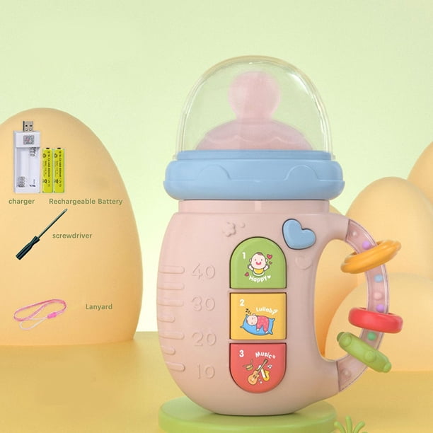 Juguete Musical para teléfono móvil con biberón de simulación eléctrica de dibujos animados para bebés recién nacidos JShteea libre de BPA