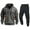 Dark Gray, variant on Men's 2 Piece Sweatsuits Big and Tall Workout Gym Athletic Jogging Suit Sweatsuits Casual Fleece Hoodie and Cargo Sweatpants Jogging Sweat Suits Winter Lounge Outfit Black XL