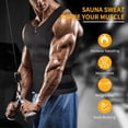 thumbnail image 3 of MANIFIQUE Men's Waist Trainer Sauna Suit Shirt, Gym & Exercise Compression Vest, Sweat-Boosting Workout Top, 3 of 7