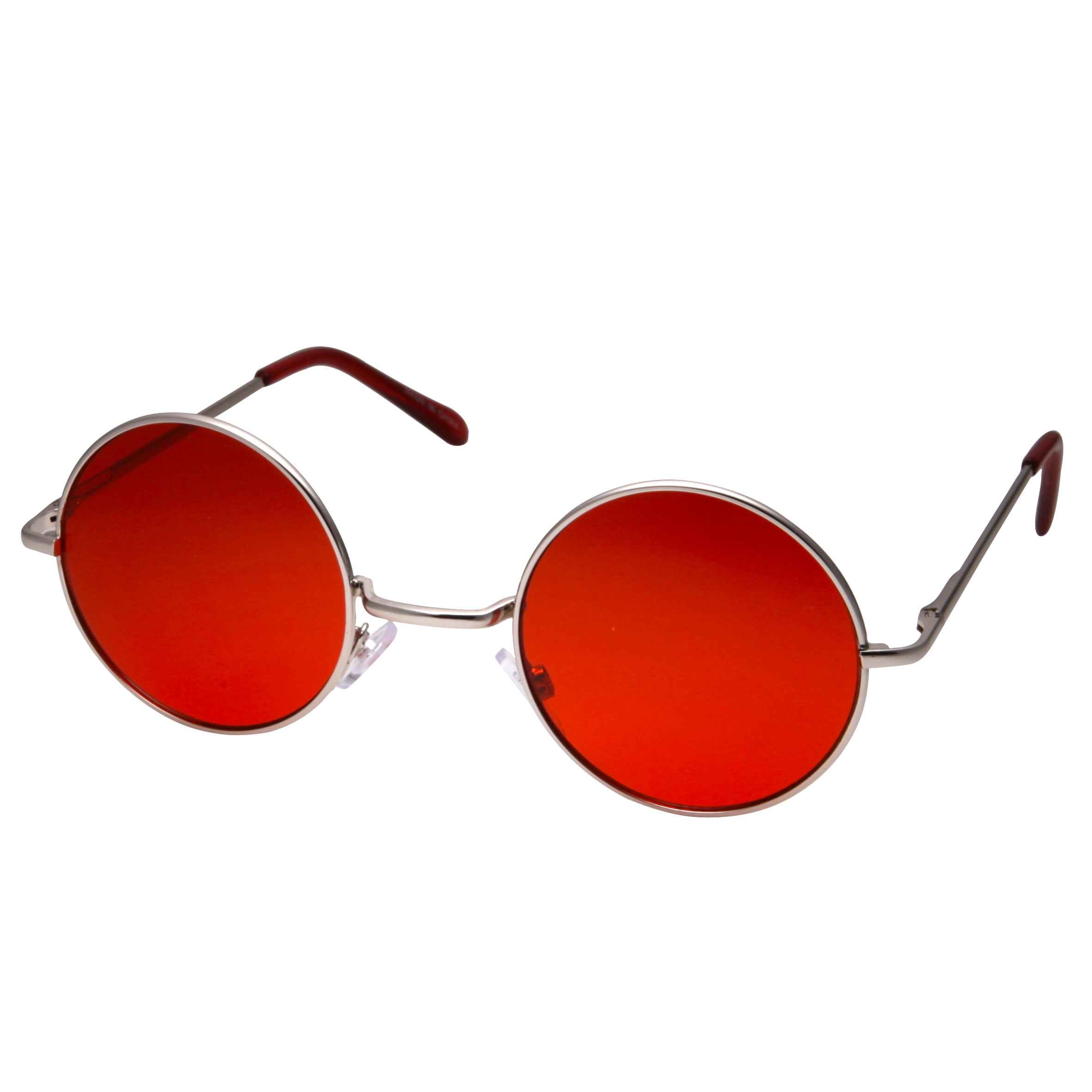 Burnt Orange John Lennon Style Round Sunglasses Retro Adults Men Womens Glasses 