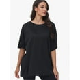 thumbnail image 2 of Women's Oversized T Shirts Summer Short Sleeve Loose Fit Casual Crewneck Plain Tops, 2 of 6