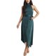 thumbnail image 1 of Vince Camuto Vestido a media pierna con cinturón y cuello halter para mujer, verde, 14, 1 of 1