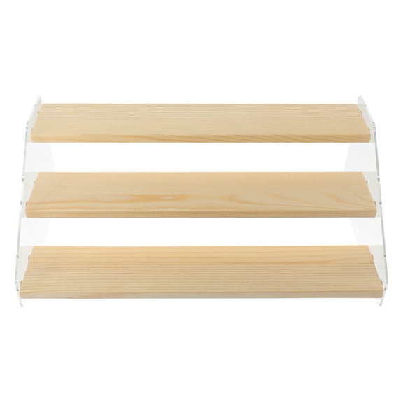 NUOLUX Transparent Display Shelf Stand Collectors 1Pcs 12X6.3X4.5In