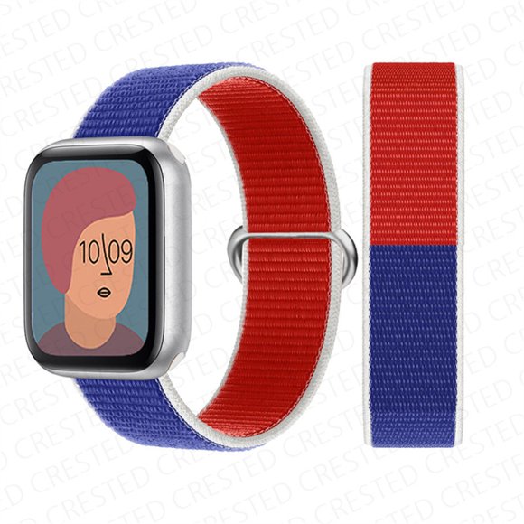 Nylon Sport Loop Bands for Apple Watch Band 44mm 40mm 41mm 45mm 38mm 42mm for Women Men, Stretchy Elastic Braided Replacement Wrist Band for iWatch Series 6 7 5 4 3 2 1 SE -Russia
