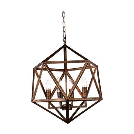 

4 Light Up Pendant with Antique forged copper finish