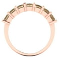thumbnail image 5 of 2.03 ct Brilliant Princess Cut Synthetic Yellow Moissanite 18K Rose Gold Eternity Band SZ 5, 5 of 6