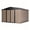 Brown, variant on ANYEDDE Outdoor Storage Shed,6x3.6 FT Metal Outdoor Storage Sheds with Lockable Door Compact Tool Shed & Vent,Waterproof Anti-UV Garden Tool House with Metal Frame for Patio,Lawn,Yard,White