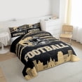 thumbnail image 3 of jejeloiu Football Sport Gamer Full Size Comforter Sets,American Rugby City Bedding Sets For Men Women Reversible 3 Pieces, 3 of 8