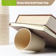 thumbnail image 2 of 500 Pack 12 oz. Bamboo Paper Cups-Sustainable Disposable Cups for Hot/Cold Drinks-Unbleached Thickened Paper Coffee Cup-Anti-Scald Bottom Pure Flavor-Everyday Use Parties Commercial Settings, 2 of 6