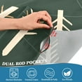 thumbnail image 3 of Yayeee Kitchen Curtains Tier Pair Light Filtering 27"x36" Rod Pocket Short Cafe Window Panel, Beige Plants, 3 of 7