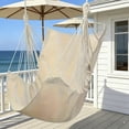 thumbnail image 5 of CQCYD Hanging Rope Swing Chair, Hammocks Chair with Spreader Bar, Heavy Duty Canvas Outdoor Indoor Swing for Bedroom Patio Garden, 5 of 6