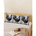 thumbnail image 5 of Grey Retro Rooster Body Pillow Cover 20 x 54 Inch Decorative Pillow Cover Farmhouse Vintage Country Animal Lumbar Pillowcase Seasonal Rectangle Cushion Case for Couch Sofa Bed Living Room, 5 of 7
