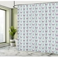 thumbnail image 5 of Ambesonne Geometric Shower Curtain, Floral Damask Skulls, 69"Wx84"L, Pale Blue Purple White, 5 of 5
