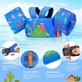 thumbnail image 6 of MoKo Toddler Swim Vest for Kids 20-30 40 50lbs, Swim Arm Floaties Pool Learning Swim Training Equipment, Blue Giraffe, 6 of 7