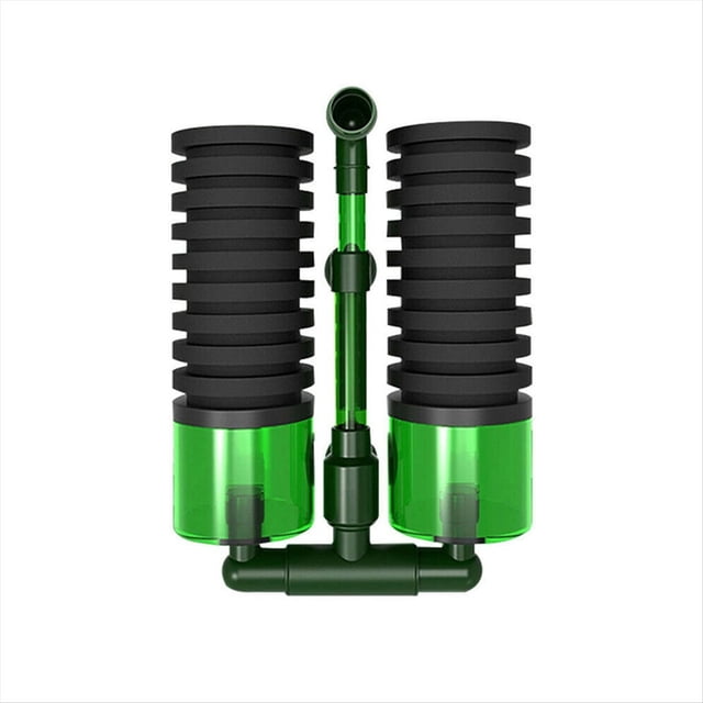 S Filtro de Agua de Doble Cabezal, Esponja para Pecera, Filtro de Agua, Bomba de Aire, Filtro de Limpieza de Peceras, Accesorio para Acuario