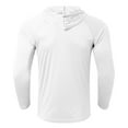 thumbnail image 5 of MIASHUI Men's Spring Summer Lightweight Hoodie Breathable Long Sleeve Pullover Casual Athletic Comfortable Top White,M, 5 of 5