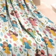 thumbnail image 3 of Colorful Princess Flower Fairy Pattern Blanket,Comfortable Soft Flannel Throw Blanket,All Season,Warm Lightweight Blankets for Sofa Bed Couch Living Room Chair,30"x40", 3 of 4
