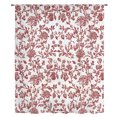thumbnail image 2 of Red Boho Flower Sheer Curtains 72 Inch Length, Light Filtering Voile Curtain Panel, Vintage Paisley Farmhouse Pattern Rod Pocket Drapes Window Treatments for Living Room Bedroom 52"x72", 2 of 9