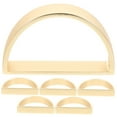 thumbnail image 5 of SEWCHICS Simple Napkin Rings Golden 6Pcs 2.0In D Shape Elegant Style For Home, 5 of 8