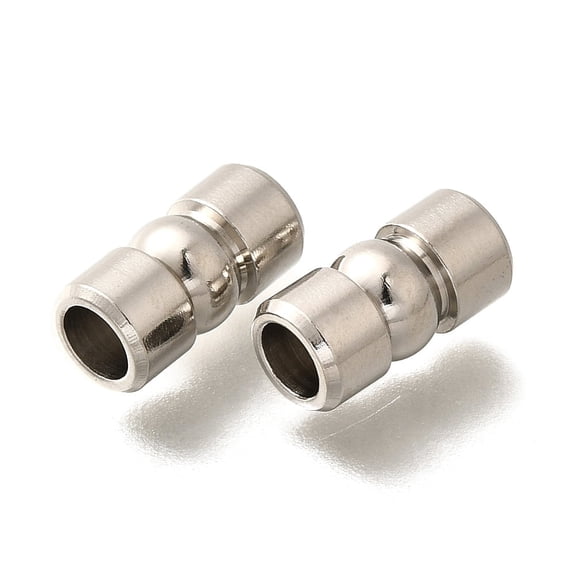 201 Stainless Steel 100 pc 201 Stainless Steel Beads Column Anti-Tarnish Stainless Steel color 12x6mm Hole: 3.5mm