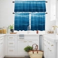 thumbnail image 3 of Blue Sea Kitchen Curtains Valances and Tiers Set of 3 Abstract Natural Undersea Gradient Ocean Tier Curtains and Valance with Rod Pocket for Small Windows, 27.5"x24", 3 of 9