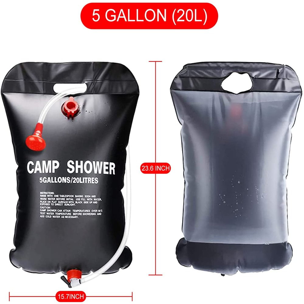 Douche Solaire De Camping Apollo 20L / 5 Gallons - Sac Portable Et Solide