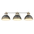 thumbnail image 2 of Golden Lighting Kinsley 3-light Vanity in Antique Black Iron shade, 2 of 7