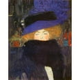 thumbnail image 2 of Klimt, Gustav 20x24 Black Modern Framed Museum Art Print Titled - Lady With Hat And Featherboa 1909, 2 of 4