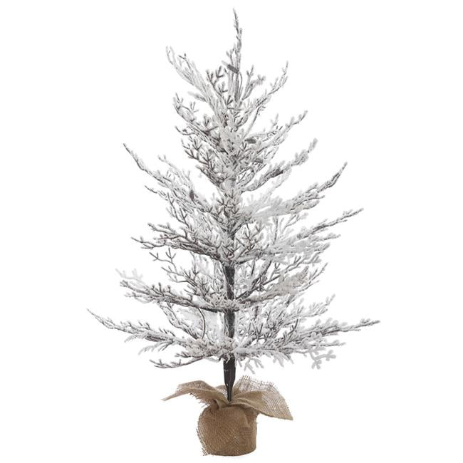 Vickerman B170540 4 ft. x 30 in. White Flocked Winter Twig Pine