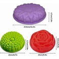 thumbnail image 2 of Set of 3 Flower-Shaped Silicone Molds for Crafting and Baking, 2 of 5