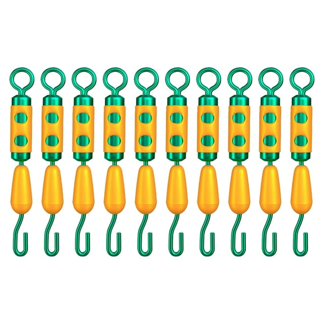 Fishing Line Swivel 10pcs Buffer Sub-clamp Tangle-free Fishing Line 360-degree Rotation Fishing Accessories