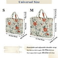 thumbnail image 2 of FORMRS Womens Corduroy Tote Bag Crossbody Shoulder Handbag with Pocket, Red and White Floral Pattern, 2 of 7