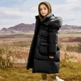 thumbnail image 2 of Darzheoy Girl's Winter Jacket Long Puffer Coat Fleece Outerwear Jacket with Hoodie Waterproof, 2 of 3