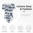 thumbnail image 6 of Balery Palm Tree Women's Short Sleevee Crew Neck Bodysuit Tops Short Sleeve Tops Basic-Medium, 6 of 9