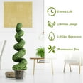 thumbnail image 2 of Gymax 4FT Artificial Boxwood Spiral Tree Faux Tree W/Realistic Leaves Indoor Outdoor, 2 of 9