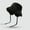 Black, variant on Women's Winter Hat with Removable Ear Flaps - Drawstring Fleece-Lined Thickened Faux Plush Fisherman Bucket Hat, Korean-Inspired Fashion